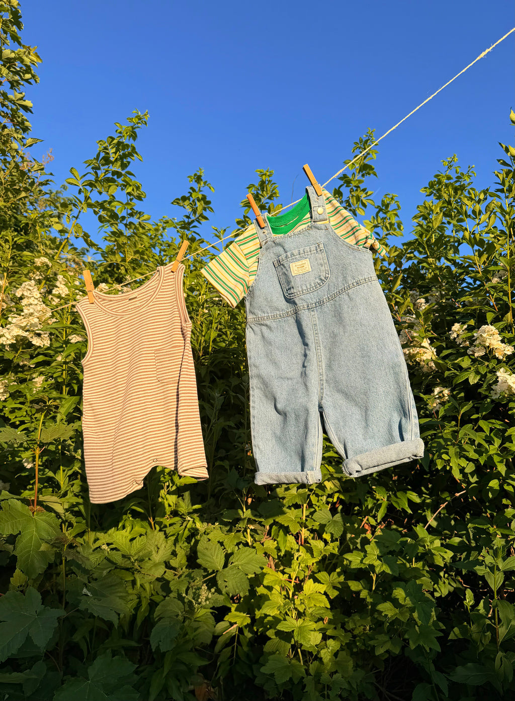 Denim Overalls - Light-blue