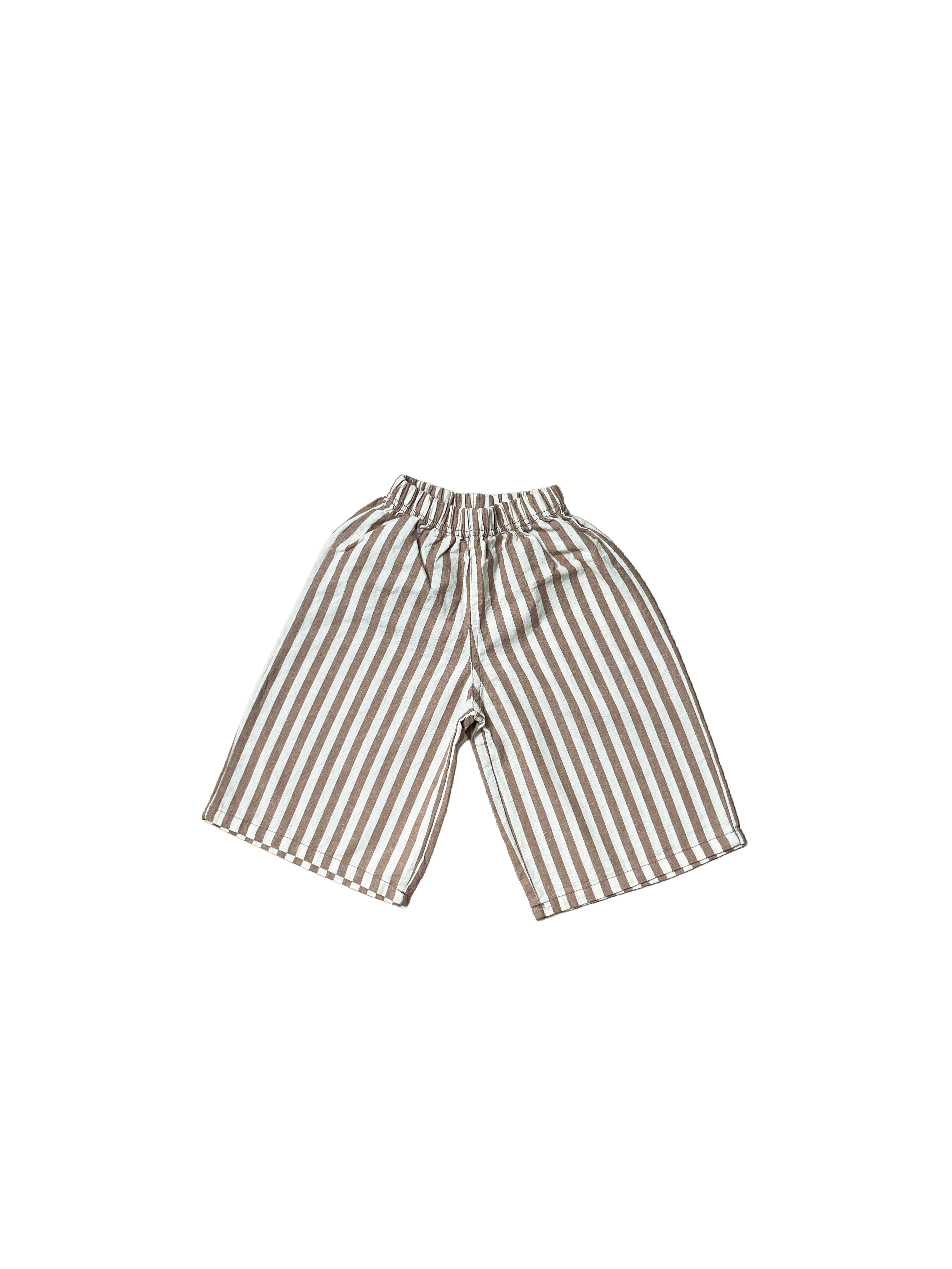Stripe Wide Pants - Brown