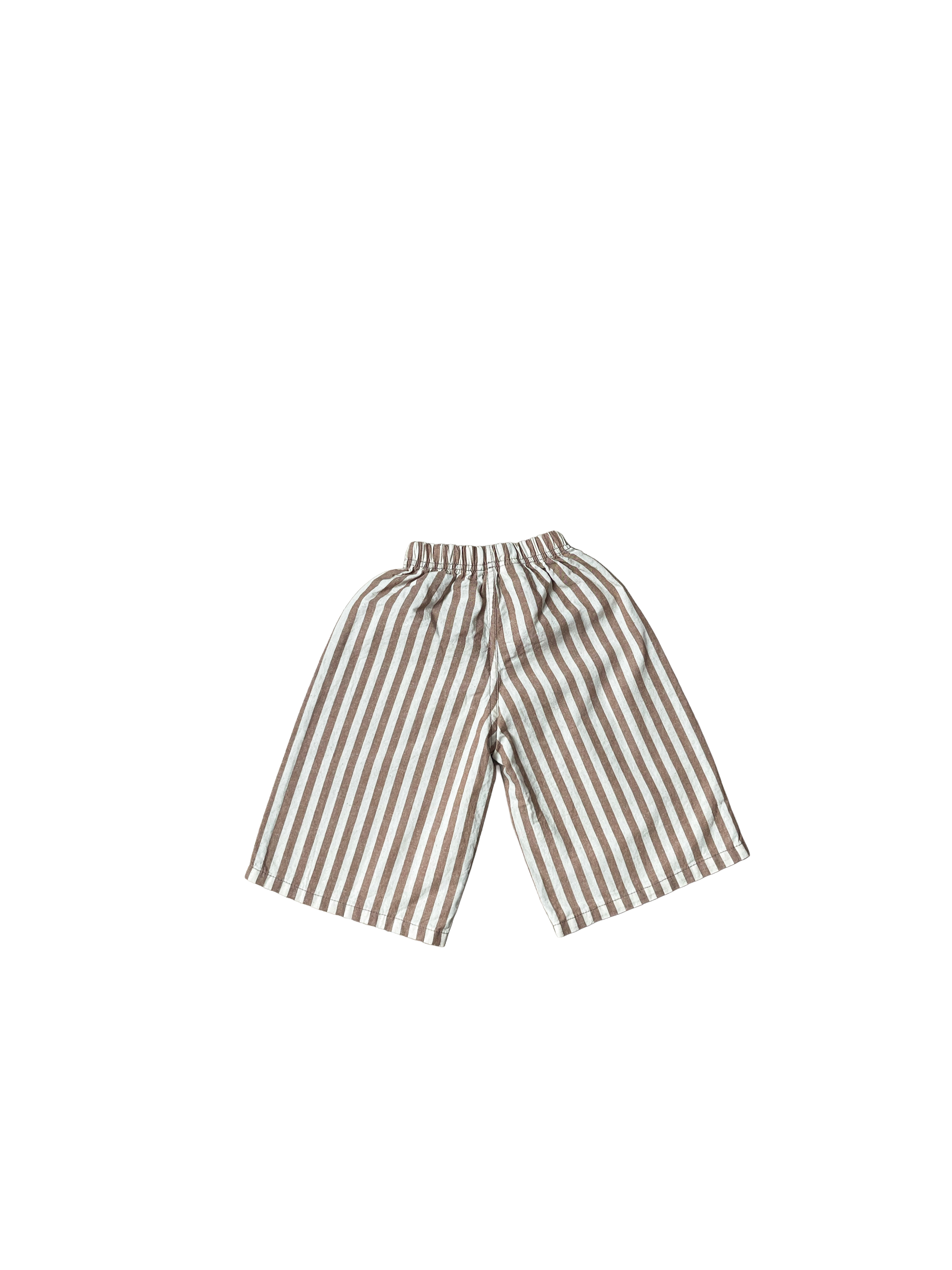 Stripe Wide Pants - Brown