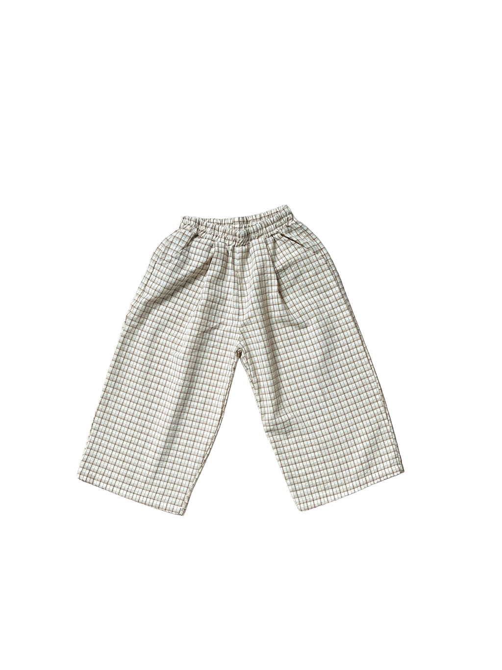 Check Pants - Beige