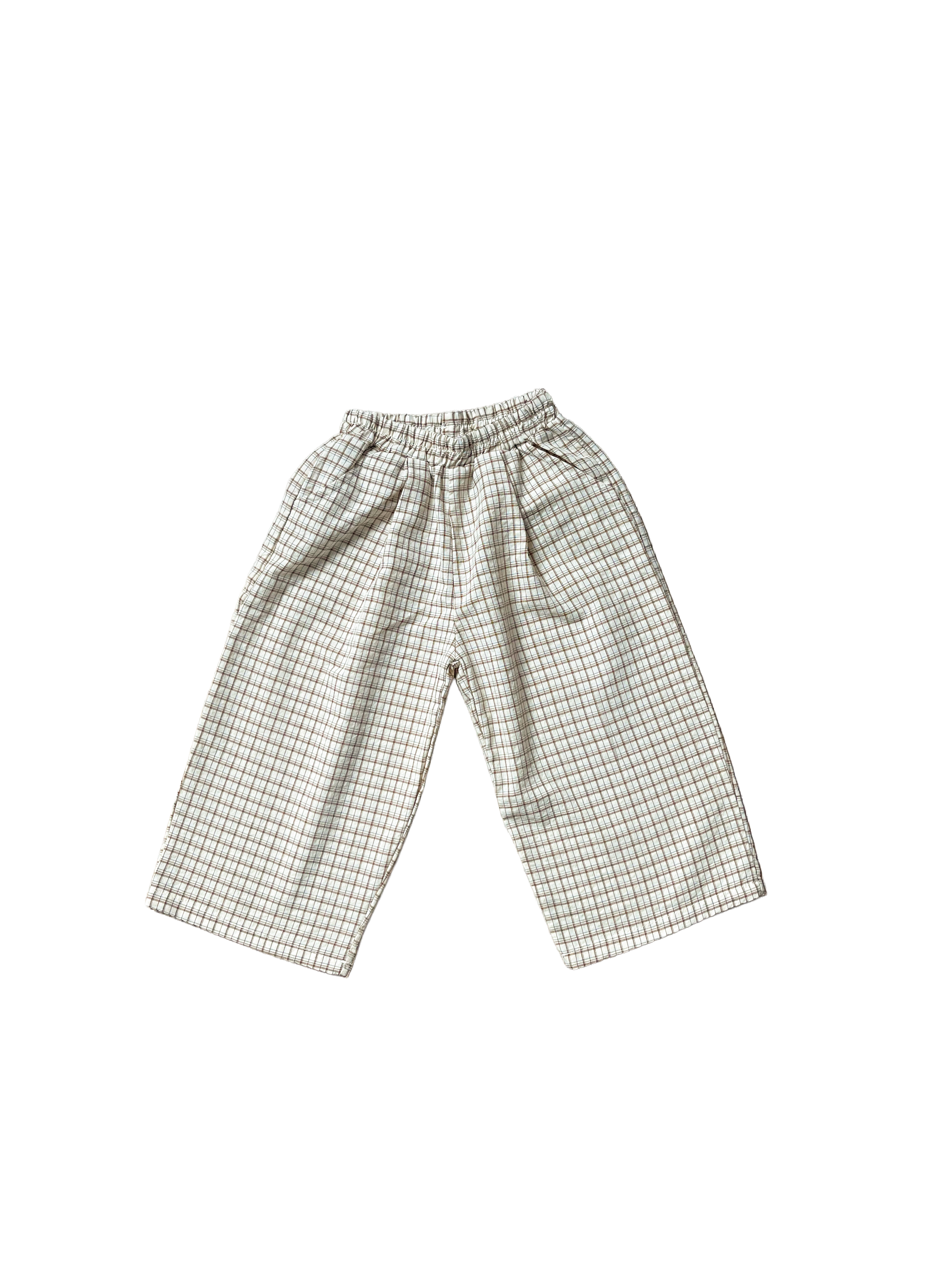 Check Pants - Beige