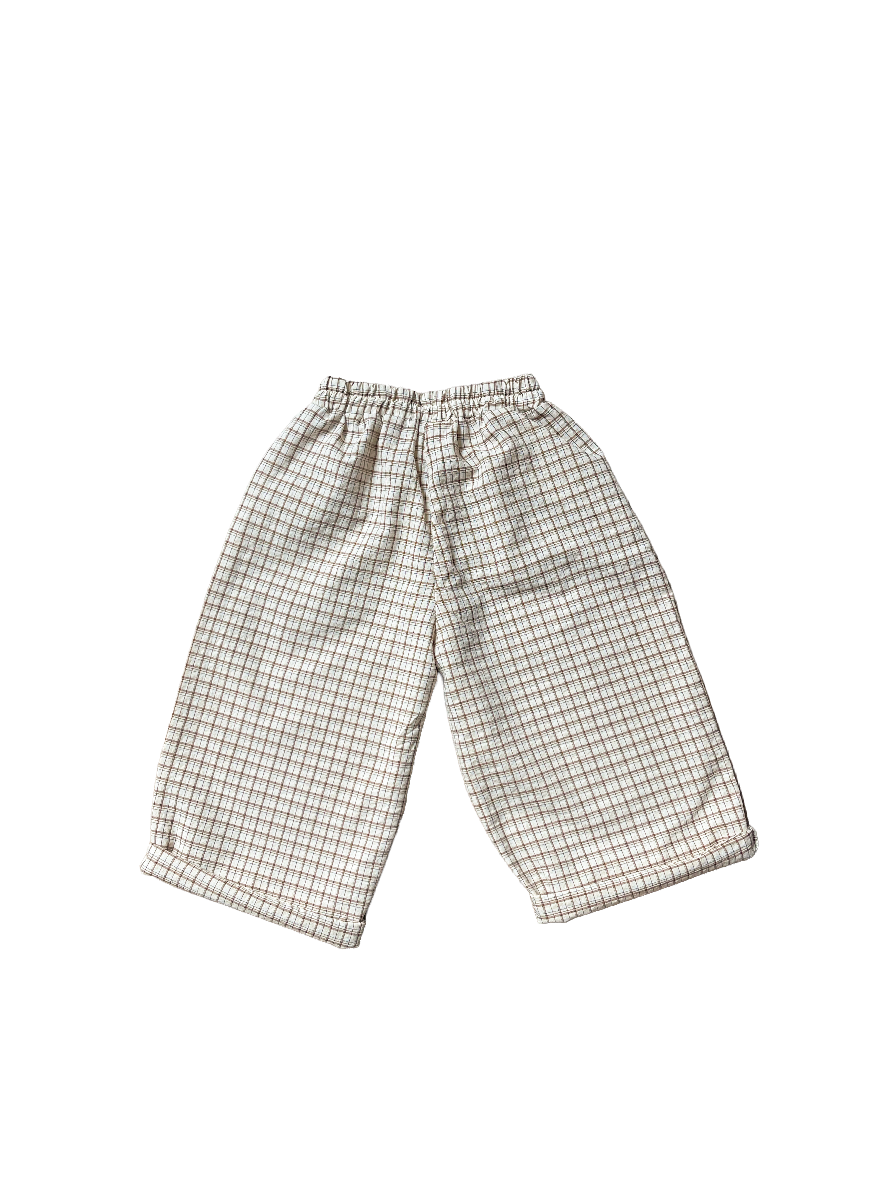 Check Pants - Beige