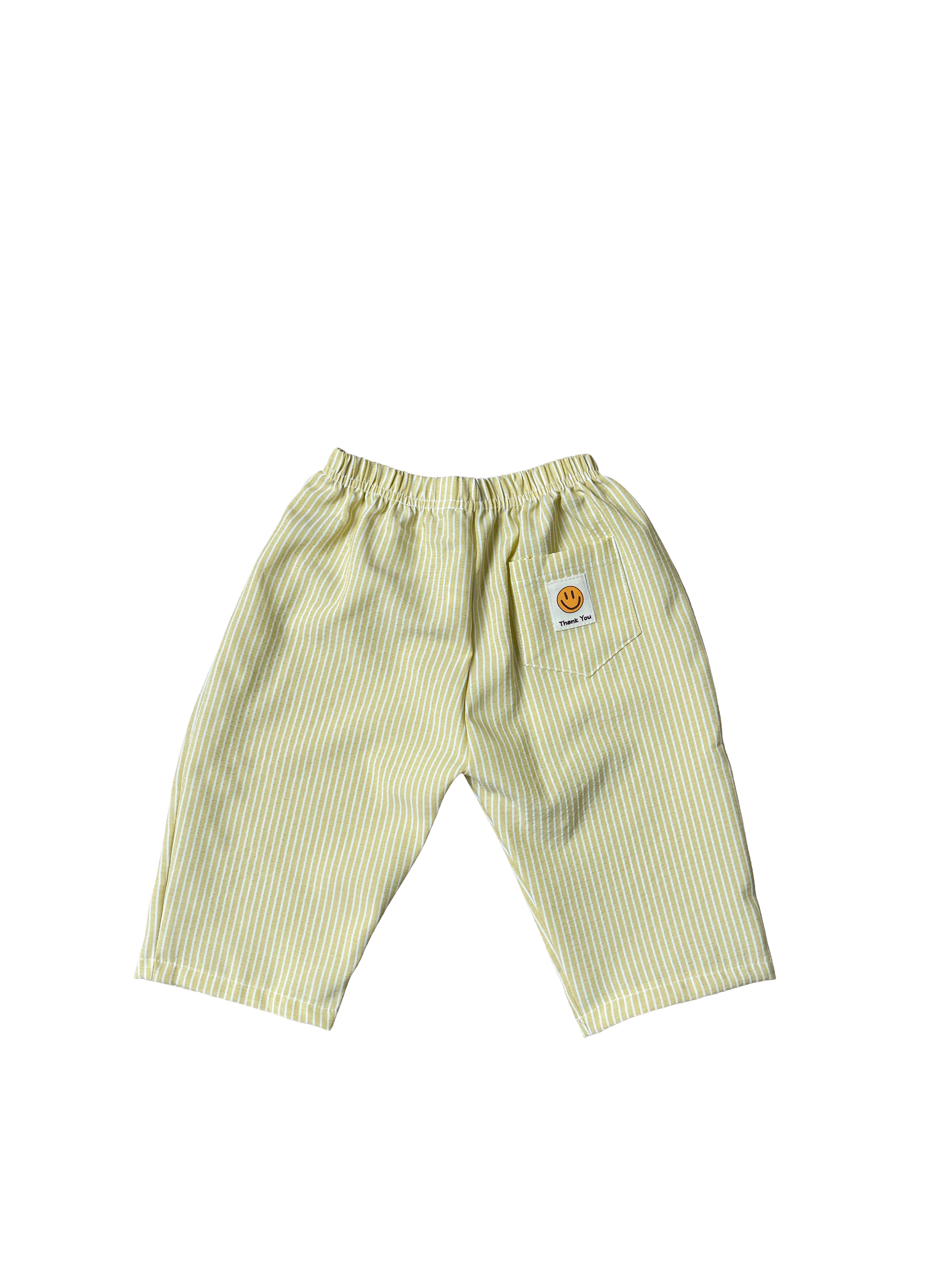Smiley Striped Pants - Yellow