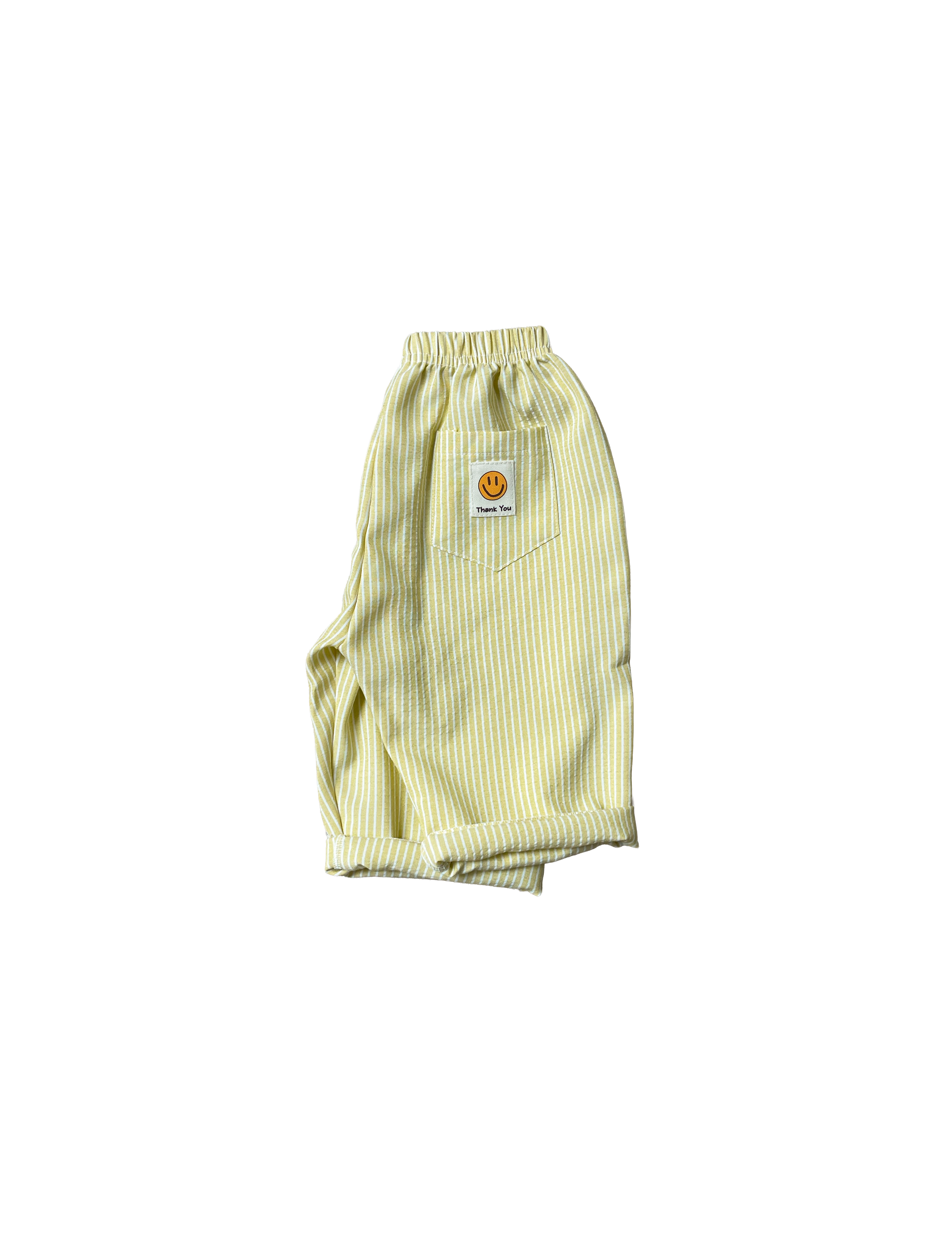 Smiley Striped Pants - Yellow