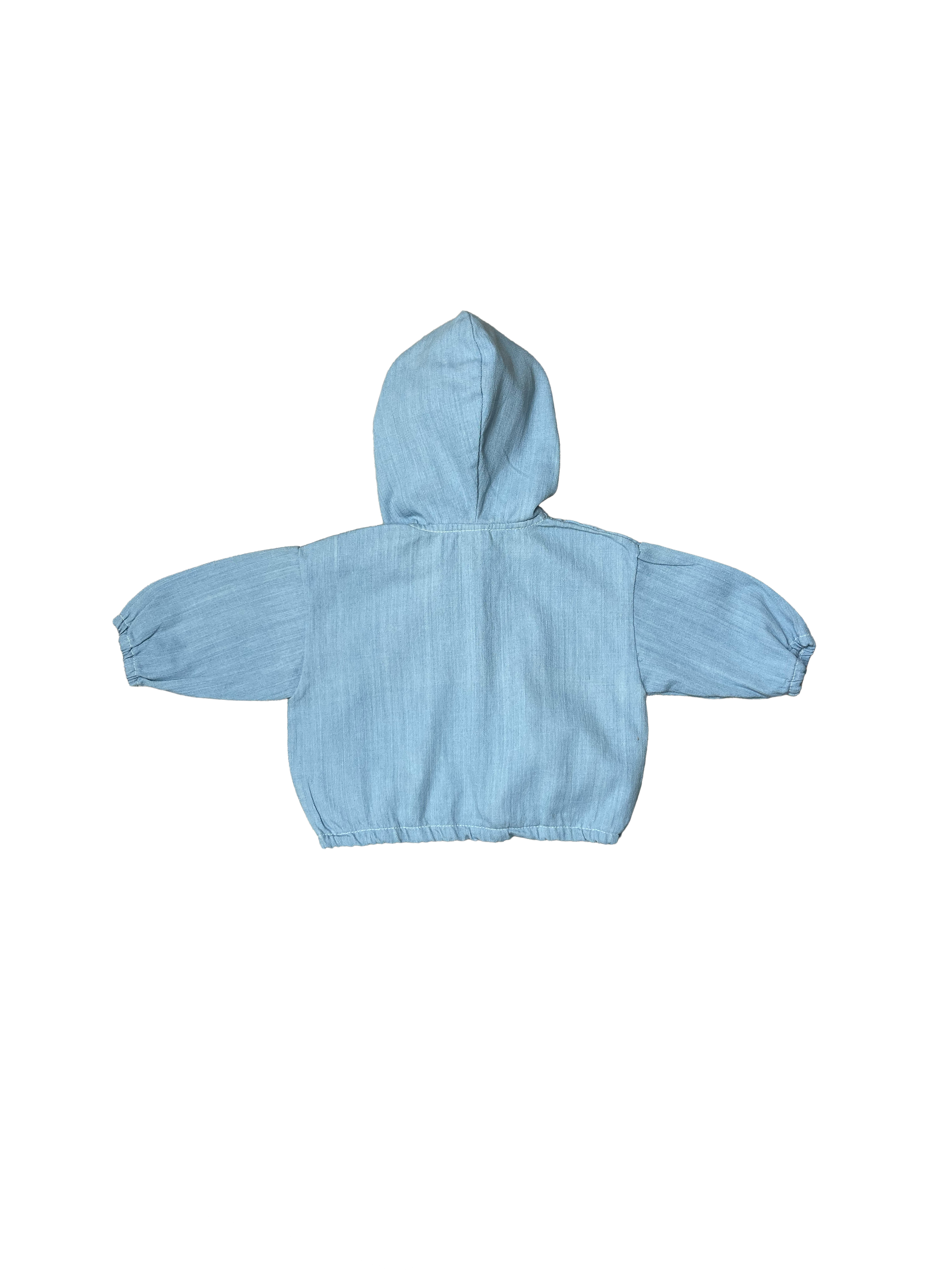Denim Hoodie - Light-blue