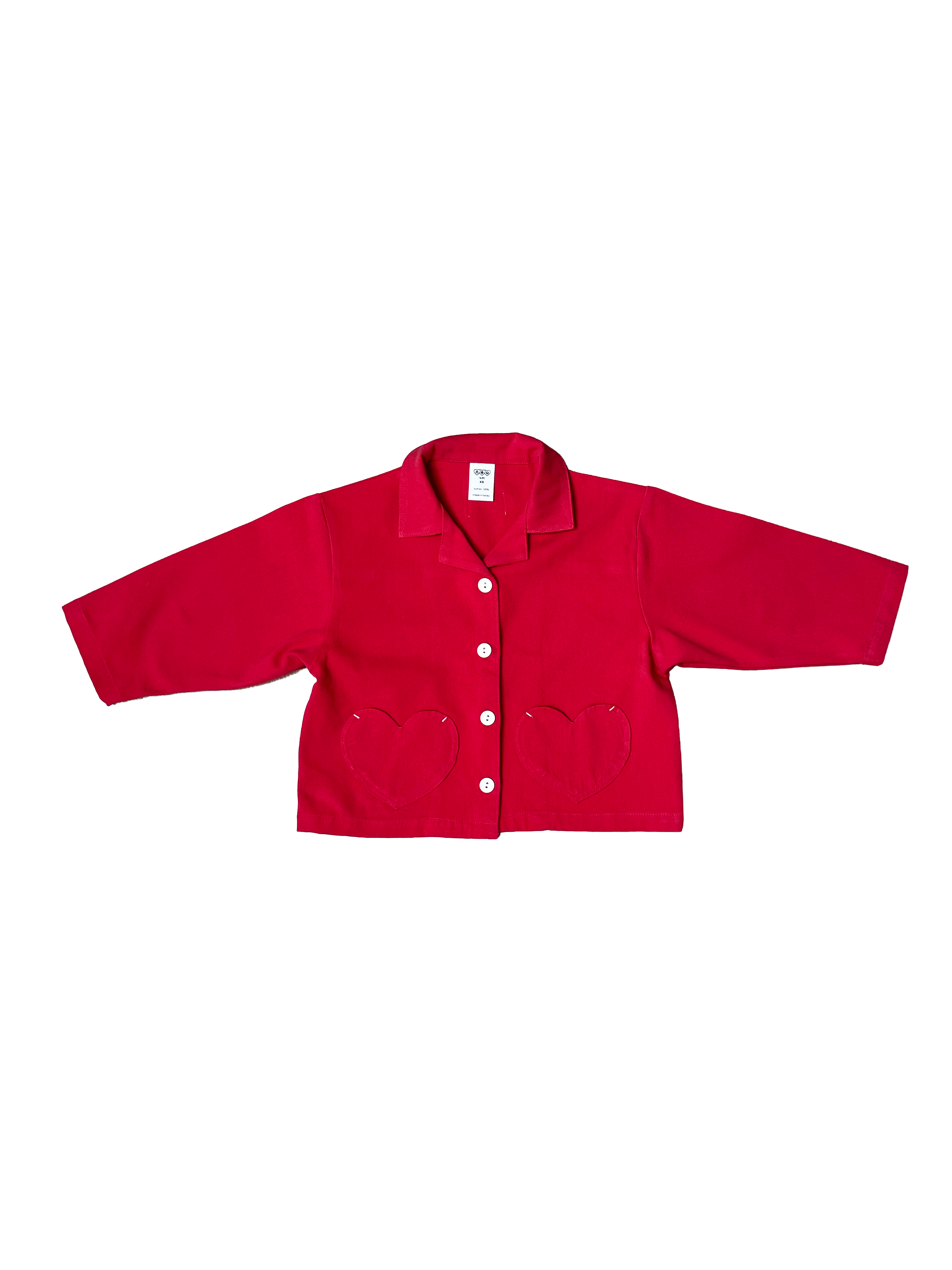 Heart Pocket Jacket - Red